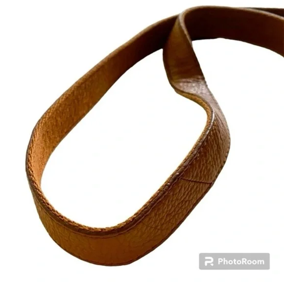 Fossil Cognac Brown Pebbled Leather Crossbody Bag - Picture 10 of 13